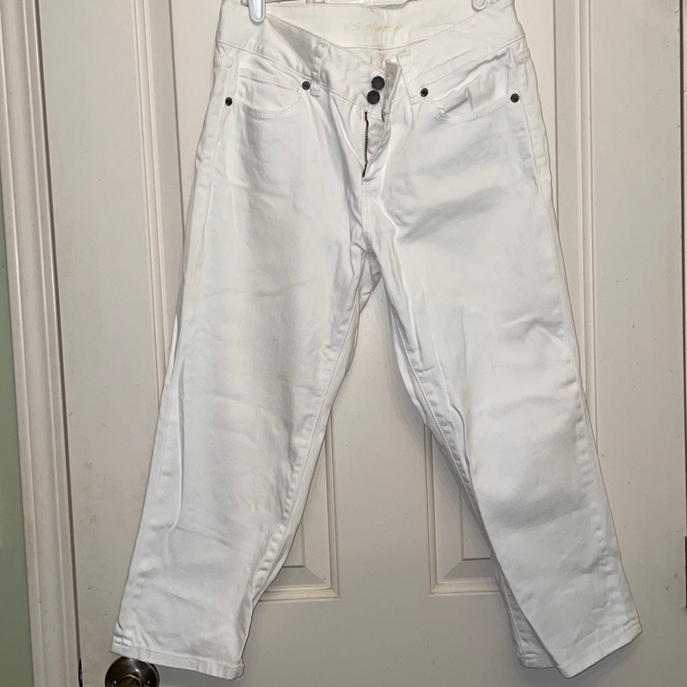 VS Hipster White denim crop pants